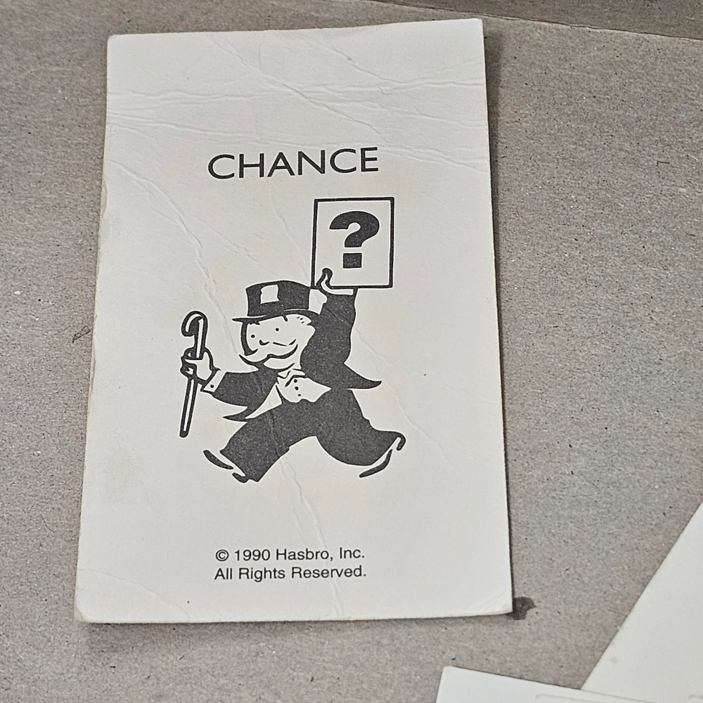 Vtg 1990 Hasbro Monopoly Junior Chance Cards (24pcs) Replacement Game Pieces Set